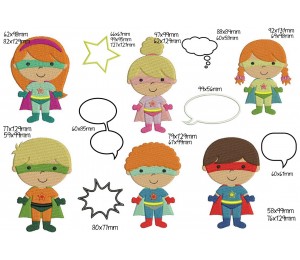 Stickserie Kleine Superhelden